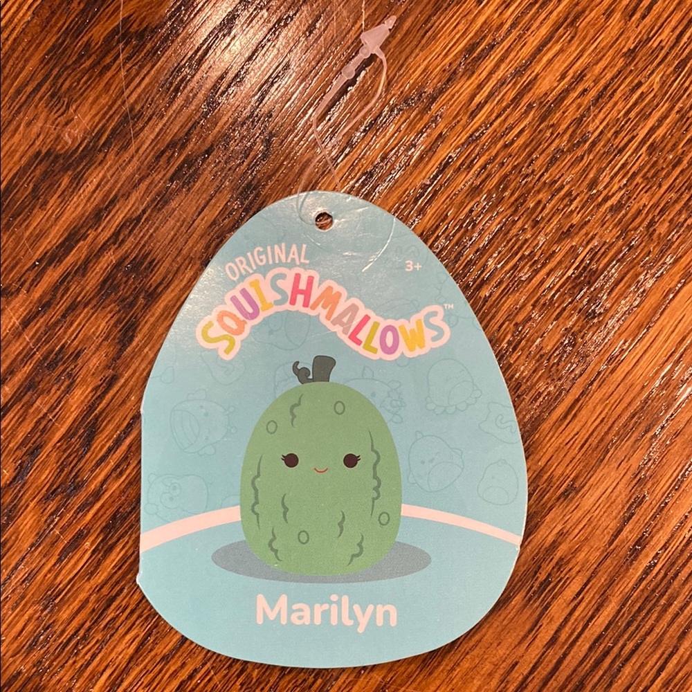 Swuishmallows Tag - Marilyn the Emerald Green Pickle squishmallow plush toy toys